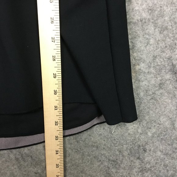 Wilfred Dress XXS Faux Wrap Black Gold Cocktail Evening Semi Formal Holiday - Picture 10 of 16